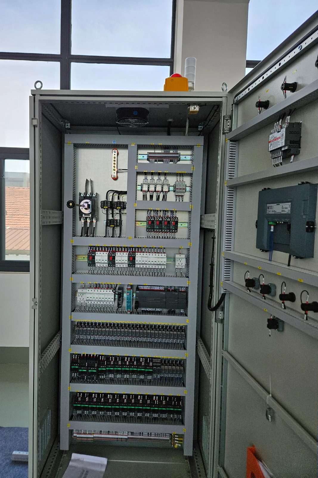 Siemens PLC and HMI cabinet for water treatment project